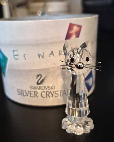 Swarovski crystal cat figurine - swarovski,