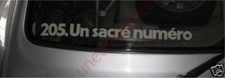 AUTOCOLLANT STICKER UN SACRÉ NUMÉRO PEUGEOT 309 205 GTI CTI RALLYE