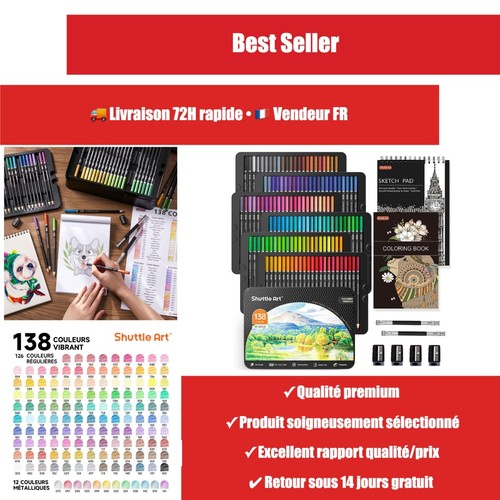 138 crayons couleur shuttle - couleur,