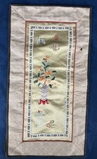 Panneau brodé chinois ancien