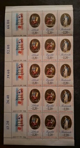 Timbre france 1989 triptyque - 1989,