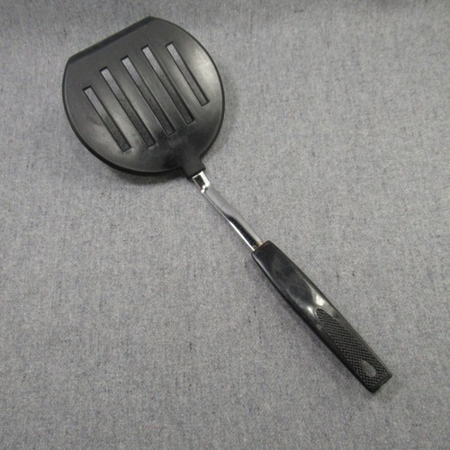 Black nylon slotted - black, spatula