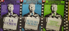 HITCHCOCK LOT 4 AFFICHES 40x60  SUEURS FROIDES,LA CORDE, FENETRE SUR,L'HOMME QUI