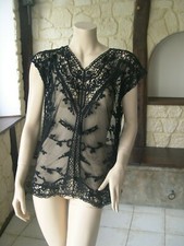 Superbe débardeur Choklate taille unique noir et ajouré, magnifique !