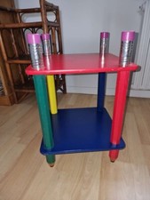 Pierre Sala Table De Chevet, Étagère Années 80 Vintage Design Crayon