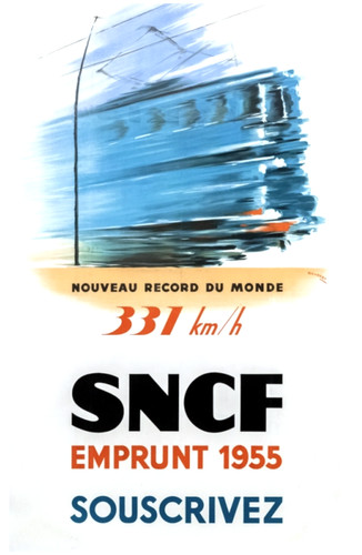 Affiche poster sncf 1955 - ,