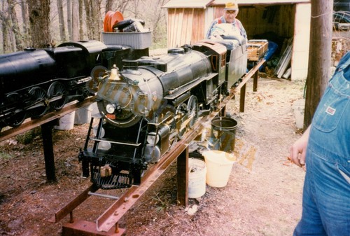 Vintage live steam model train - steam,