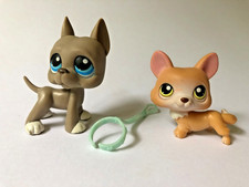 Littlest Pet Shop LPS vintage collector - Duo Chien Corgi n°183 et Danois n°184