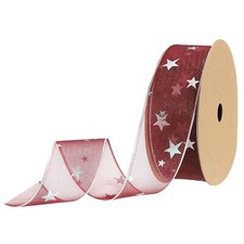 40mm 18M étoile Organza Ruban