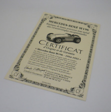 Certificat Mercedes-Benz W196