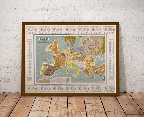 Poster affiche sabena world - poster-affiche,