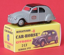 Car-Horse Citroen 2cv 2 cv PTT postes service style Dinky cij jrd fin de stock