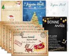 Lot de 16 cartes de Noël avec