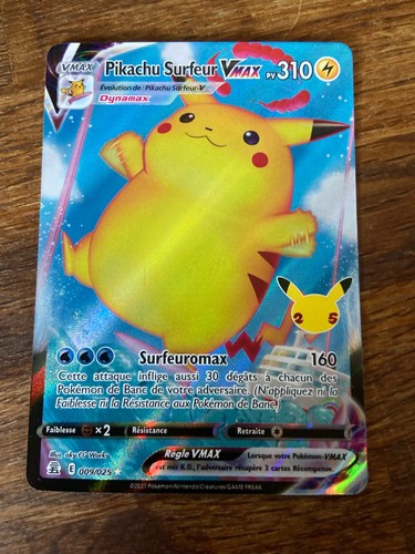 Carte pokémon pikachu surfeur - pokémon,