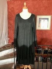 ROBE en Soie Tie and Dye Noire et Grise "Made in Italy" – T 42*