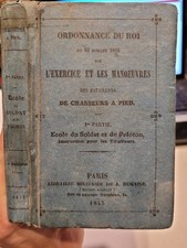 Ordonnance Roi 1845 Exercice
