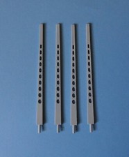 *** 4 POTEAUX ELECTRIQUES EDF TYPE 2 /  DECORATION TRAIN HO 1/87 N°1 ***