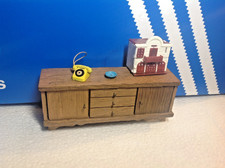 Lundby of Sweden meuble Maison de Poupée en bois buffet et accessoires  1970/75