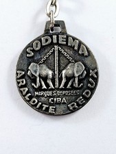 PORTE-CLES - SODIEMA ARALDITE REDUX 1960s - Colles - Vintage Éléphants Métal -