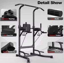Power Tower Dip Station Pull Up Bar Multi-Function Power Tower Push Up...