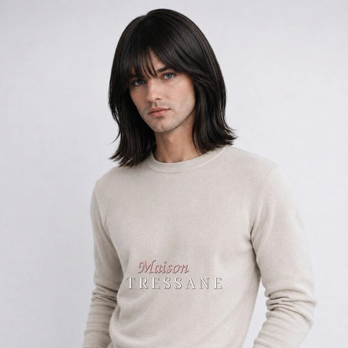 Perruque homme brun foncé