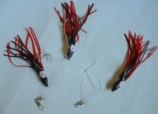 5 Set New Rigged 15 Squid Skirt TrollingFishing Lure 5"