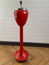 CENDRIER SUR PIED VINTAGE ROUGE MONDIALE MADE IN ITALY SPACE AGE