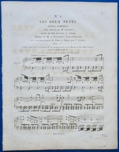 Boieldieu opéra deux nuits - boieldieu,