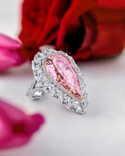 Bague cocktail sertie halo - bague,