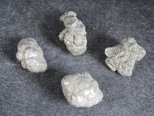 Lot de 4 nodules de pyrite / Haute Saone / France