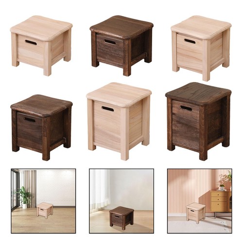 Tabouret rangement bois - rangement,