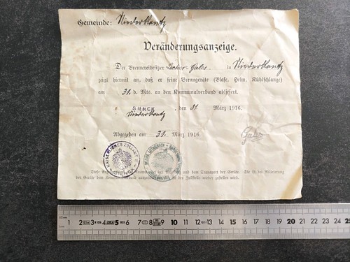 Rare document wwi 1916 moselle - 1916,