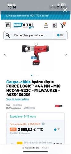 Coupe câble hydraulique - coupe,