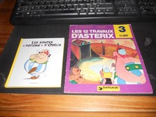 2 LIVRES LES 12 TRAVAUX D'ASTERIX N°3 LE JUDO + LES SOUPES POTIONS D'OBELIX