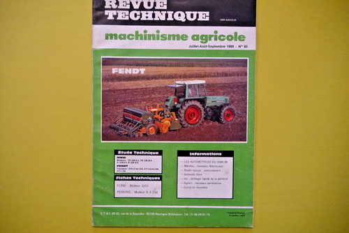 Revue technique machinisme - revue,