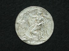 MEDAILLE ARGENT MODULE BELGIQUE LEOPOLD 1er XXVè ANNIVERSAIRE INNAUGUR. ROI 1856