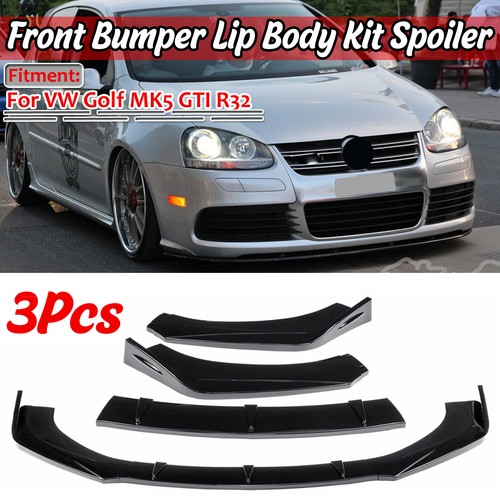 3pcs noir brillant spoiler - noir,