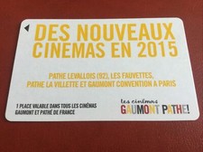 TELECARTE CARTE CINEMA GAUMONT, GAUMONT PATHÉ, PATHÉ.