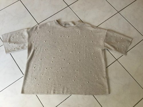 Pull perles zara taille l - pull,