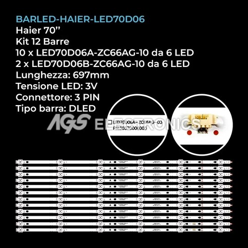 Kit barres led tv - barres, 6
