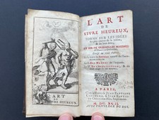 Livre ancien L Art de Vivre Heureux Ameline Claude ,Édi 1692 Veuve Coignard