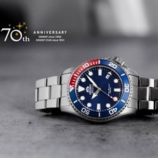 Montre mécanique de plongée Orient Triton V2 date cadran bleu AC0K03L...