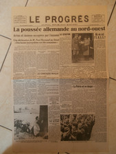 JOURNAL 1939/1945 LE PROGRES du 22 MAI 1940