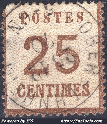 Alsace lorraine 25c brun noir - 25c,