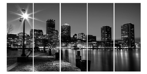 Boston skyline framed mounted - boston,