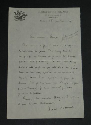 Louis dumur lettre - louis,