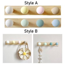 Porte-manteaux rustique en bois pour vestiaire, armoire, mur ou porte