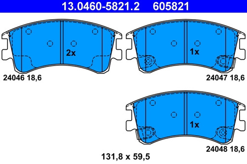 Kit plaquettes frein - de, de
