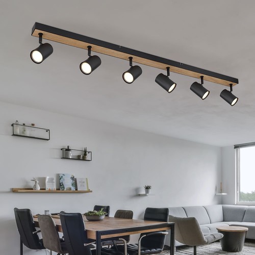 Lampe plafond bois - en, spot