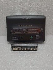 Aiwa HS-PX547 Cassette Player Walkman + Batterie Gris, Pour Pièces Ou À Réparer!